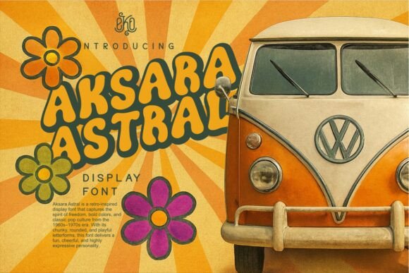 Aksara Astral Font: Retro Branding in Practice