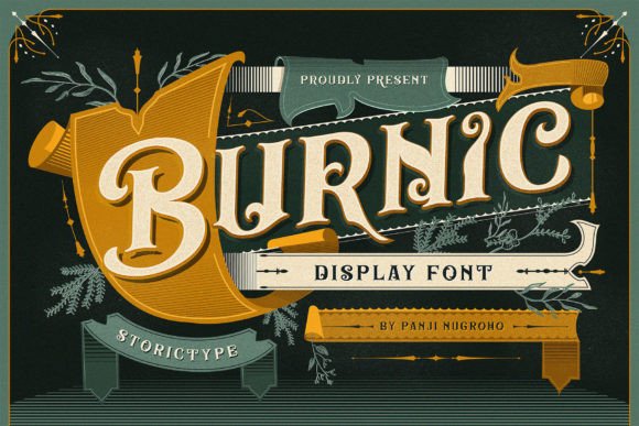 Burnic Font Review: A Vintage Display Typeface for Branding