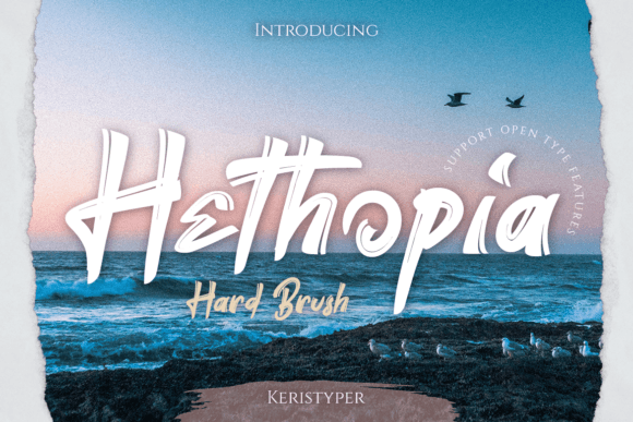Hethopia Font: Bold Grunge Display for Campaigns