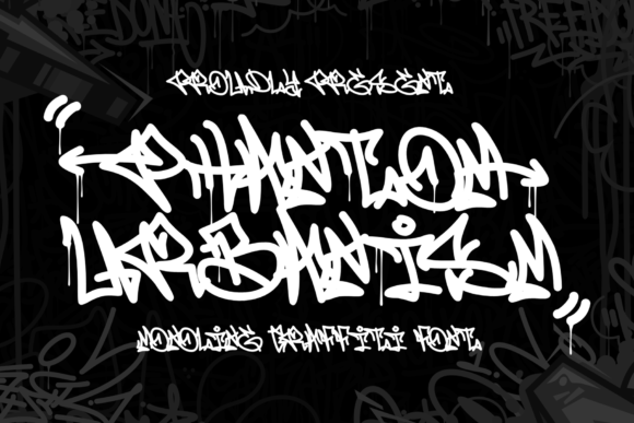 Phantom Urbanism Font for Streetwear and Craft Projects