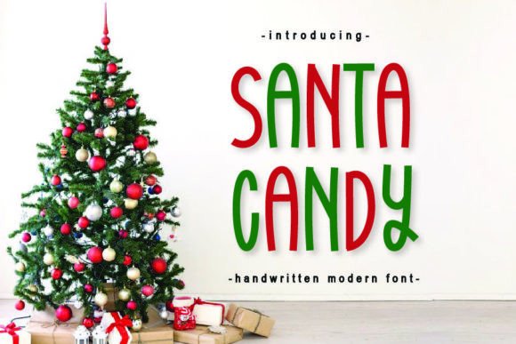 Santa Candy Font: Cute Display Type for Holiday Crafts