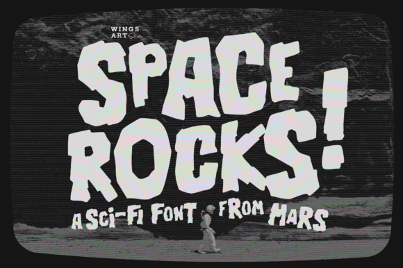 Space Rocks Font: Futuristic Display Type for Crafts